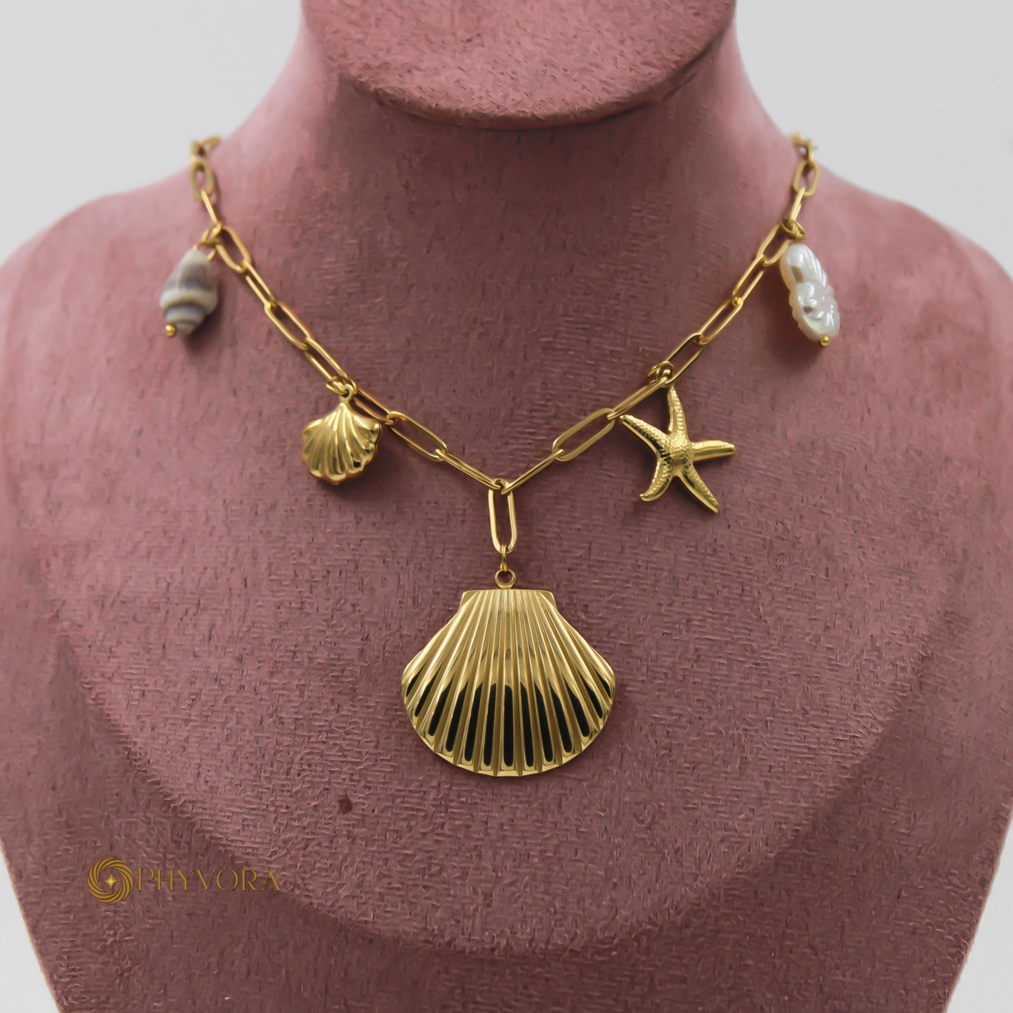 Oceane Luxe Charm 18k Necklace