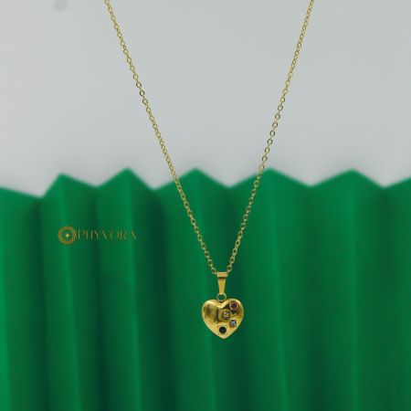 JoyGem heart Radiance 18k toned Necklace